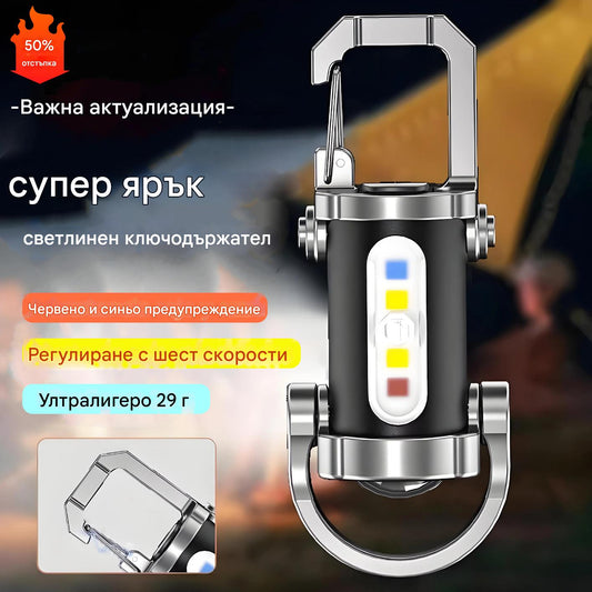 【Купи 1, вземи 1】🔥Супер изгодна оферта🔥Мини LED фенерче за ключове, много ярко и водоустойчиво, с мощност 1200 лумена