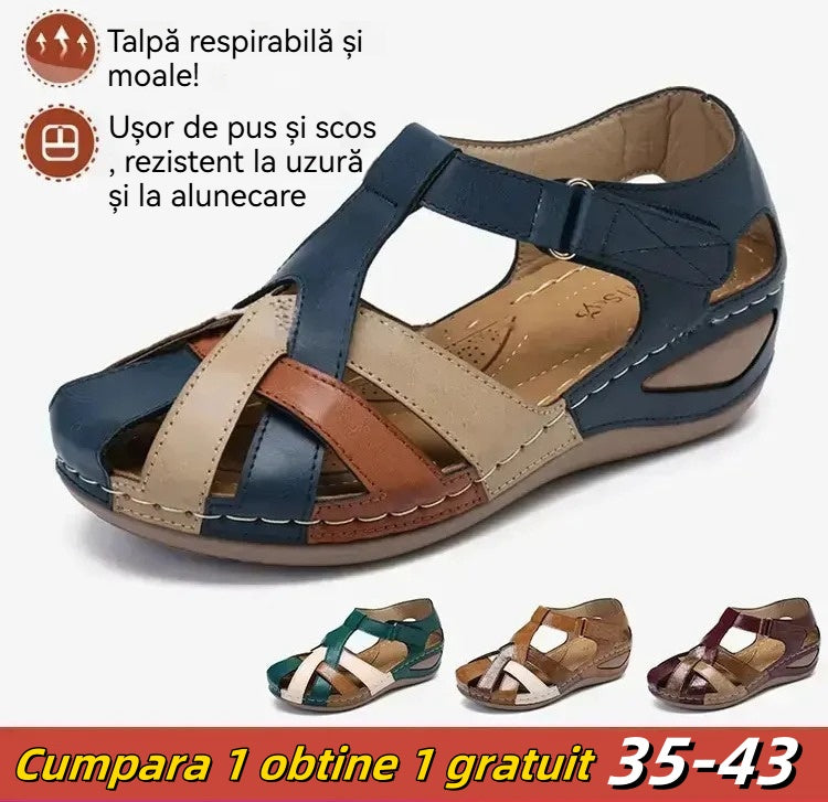 ✨ 💜【35-43】Letné dámske sandále z mäkkej kože s dutou podrážkou, pohodlné a ležérne, 2026