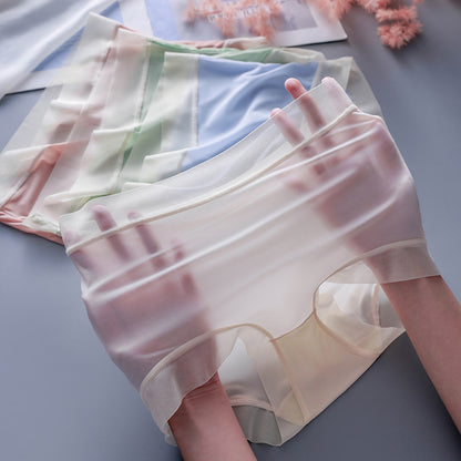 🩲🔥Výhodný set【6 kusov】Dámske vysokopásové nohavičky z ľadového hodvábu, vysoko elastický a antibakteriálny materiál, pohodlné a priedušné