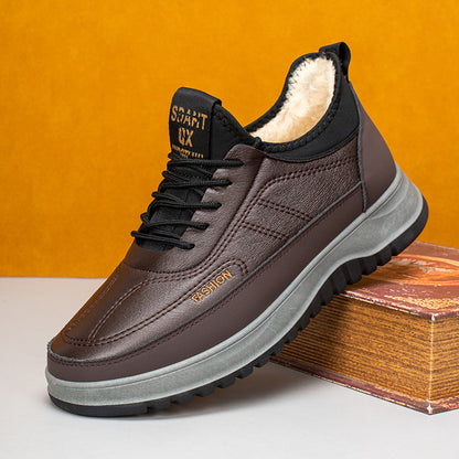 ⛄🔥【39-45】2025 Pánske zimné voľnočasové športové topánky, pravá koža, vodeodolné, mäkká podrážka a zamat, nové