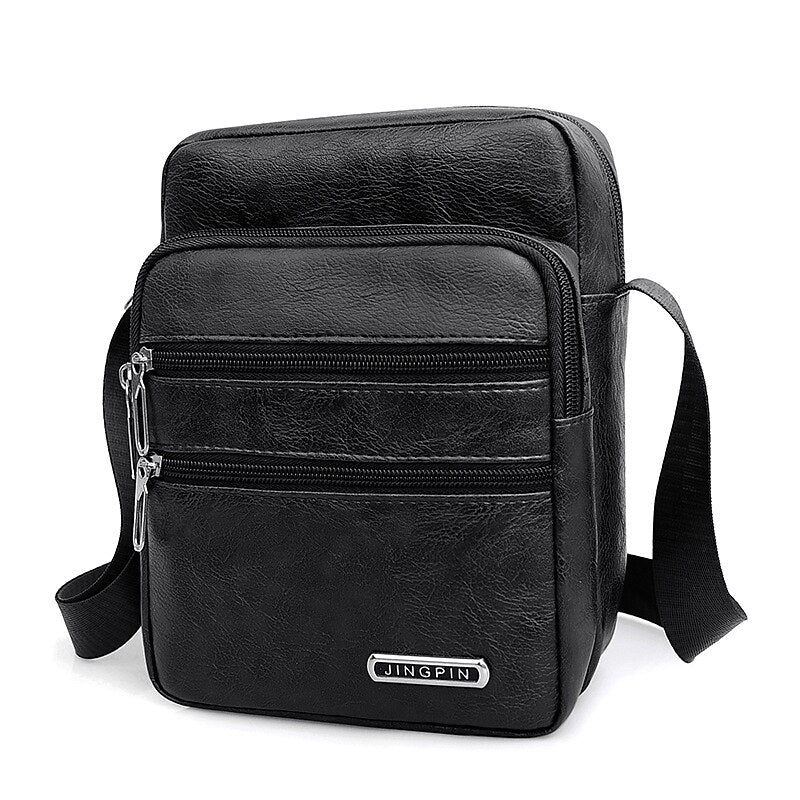 👍👍👜Wyprzedaż letnia -50% - Nowa męska torba na ramię ze skóry PU o dużej pojemności, lekka i wodoodporna