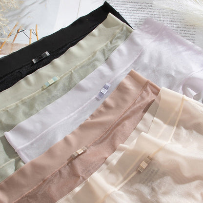 🩲🔥Výhodný set【6 kusov】Dámske vysokopásové nohavičky z ľadového hodvábu, vysoko elastický a antibakteriálny materiál, pohodlné a priedušné