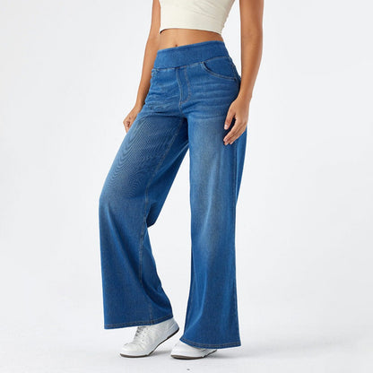 👖【50% zľava】🥇Nové jarné dámske džínsy s vysokým pásom a širokými nohavicami – elegantný a módny dizajn