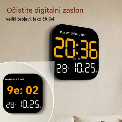 🛏️ Digitalni sat za dom i ured – nježno buđenje, oprostite se od bučnih alarma! Podesiva svjetlina, tih rad noću. Prikazuje i temperaturu. 🌙