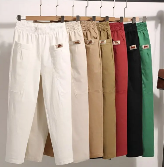 🔥【Kúp si jedny a jeden dostaneš zadarmo】🔥【M-6XL】Dámske ležérne nohavice s vysokým pasom 