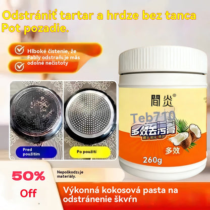 🥇💦【Kúpte 1 a získajte 1 zadarmo】🥥Multifunkčný čistiaci krém do domácnosti na odstraňovanie oleja, hrdze a vodného kameňa, bohatý na prírodný kokosový olej【2 položky】