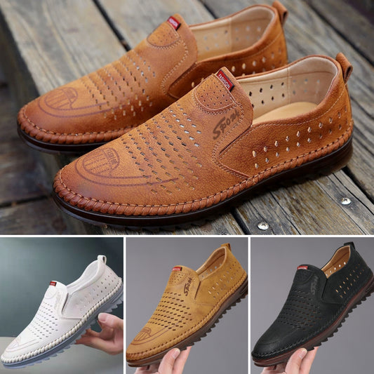🌟【39-44】👞 Priedušné Pánske Kožené Mokasíny – Pohodlie A Štýl Na Každý Deň