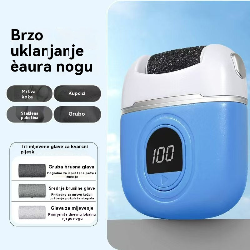 ✨【Kupi 1, dobi 1 gratis】🔥【14 € po komadu】🦶 Električni odstranjivač žuljeva i mrtve kože – snažan motor, 3 izmjenjiva nastavka i LED zaslon za glatka i zdrava stopala kod kuće! (2 stavke)