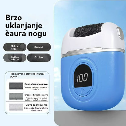 ✨【Kupi 1, dobi 1 gratis】🔥【14 € po komadu】🦶 Električni odstranjivač žuljeva i mrtve kože – snažan motor, 3 izmjenjiva nastavka i LED zaslon za glatka i zdrava stopala kod kuće! (2 stavke)