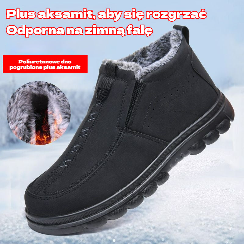 🔥【39-44】👞 Zapatos de invierno para hombre con forro cálido ✅ Antideslizantes, cómodos y fáciles de poner