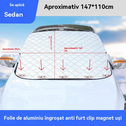 🌞【Cumpără 1 primești 1 gratis】🚗Parasolar magnetic parbriz fata auto, parasolar termoizolant auto de vara