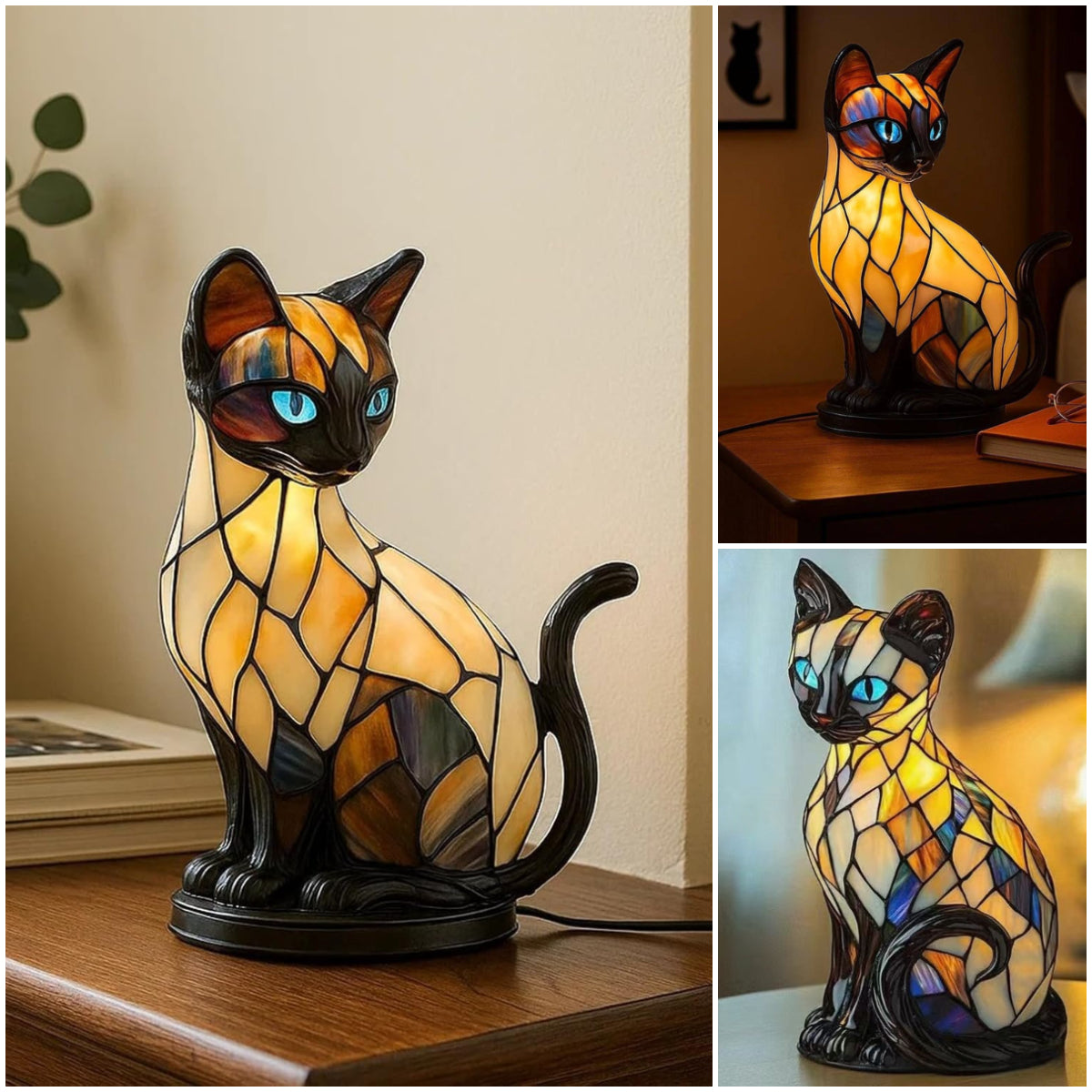 🐱【50% zľava】💡Jedinečný dizajn - živicová umelecká lampa v tvare mačky - perfektná voľba darčeka