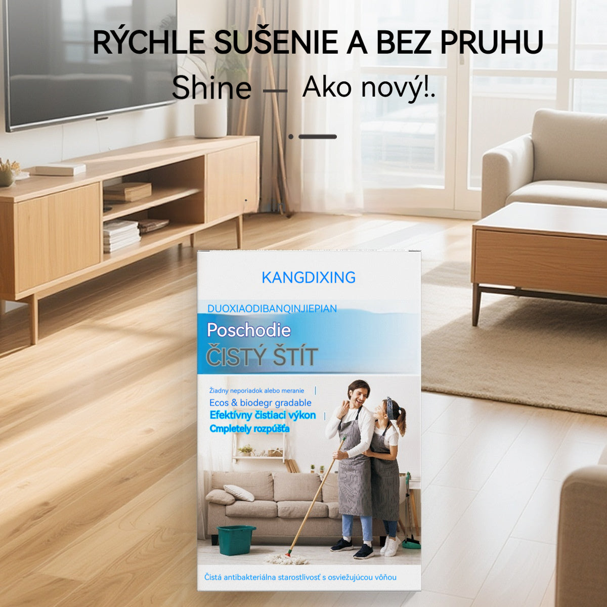 🧹✨ 【Balenie 240 listov】Antibakteriálne a dezodoračné viacúčelové čistiace utierky | Vhodné na masívne drevené podlahy, laminátové podlahy, dlaždice a steny karavanov【4 položky】