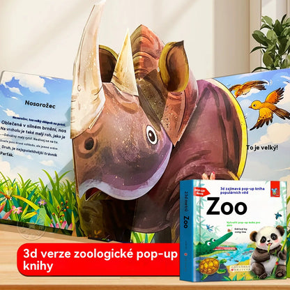 📖✨【1 kus, 4 témy na výber】Interaktívna 3D priestorová kniha pre deti – objavte zvieratá pri každom otočení stránky.