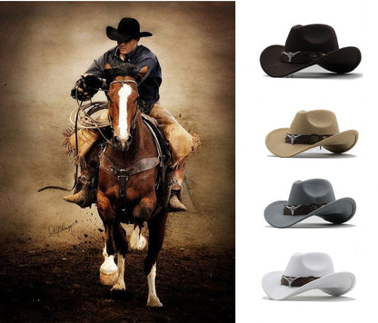 【Compre 1 y obtenga 1 gratis】☀️Sombreros de vaquero occidentales para hombres y mujeres para viajes de verano al aire libre con protección solar.