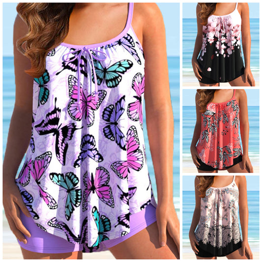 🌈🌴✨ 2025 Nové dvojdielne bikiny Plus Size s potlačou