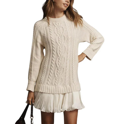 💖👗【S-3XL】Elegantna Pletena Obleka za Ženske – Udobna, Stilska in Idealna za Vsako Priložnost | Mehak Material, Prilegajoč Kroj