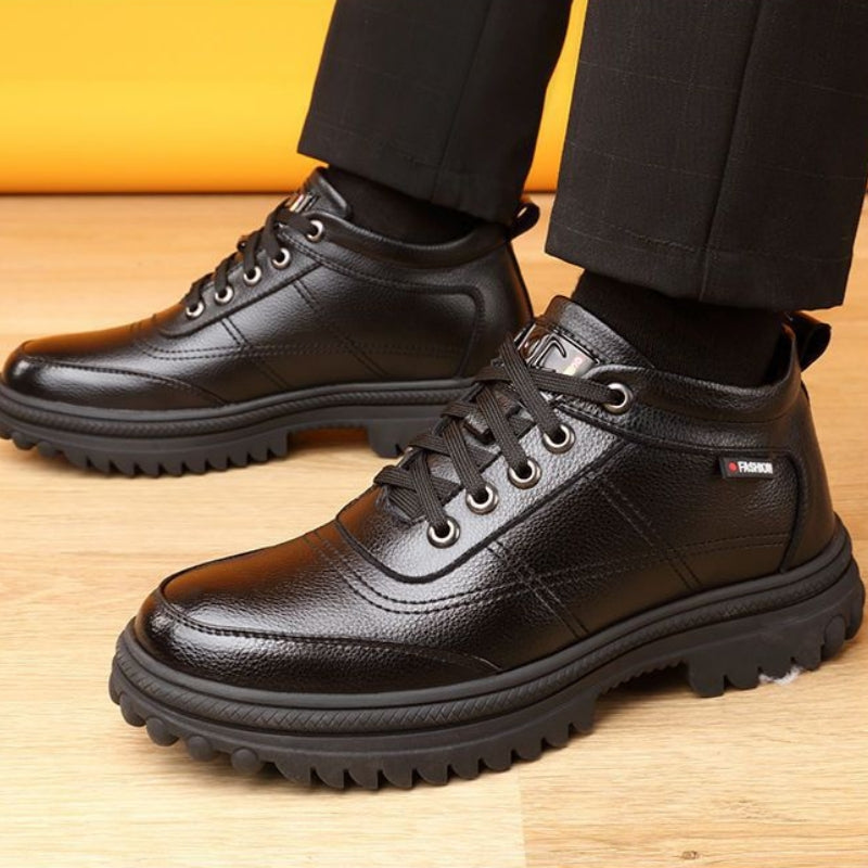 🔥🔥【39-44】✨Przedsprzedaż zimowa✨Męskie ocieplane skórzane buty – Gruba, antypoślizgowa i wodoodporna podeszwa, Komfort i ciepło na zimowe dni