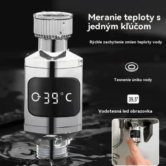 🔥Kúpte 1 a získajte 1 zadarmo! 🔥🚿Vodeodolný sprchový teplomer s LED displejom (Celzia)🌡️