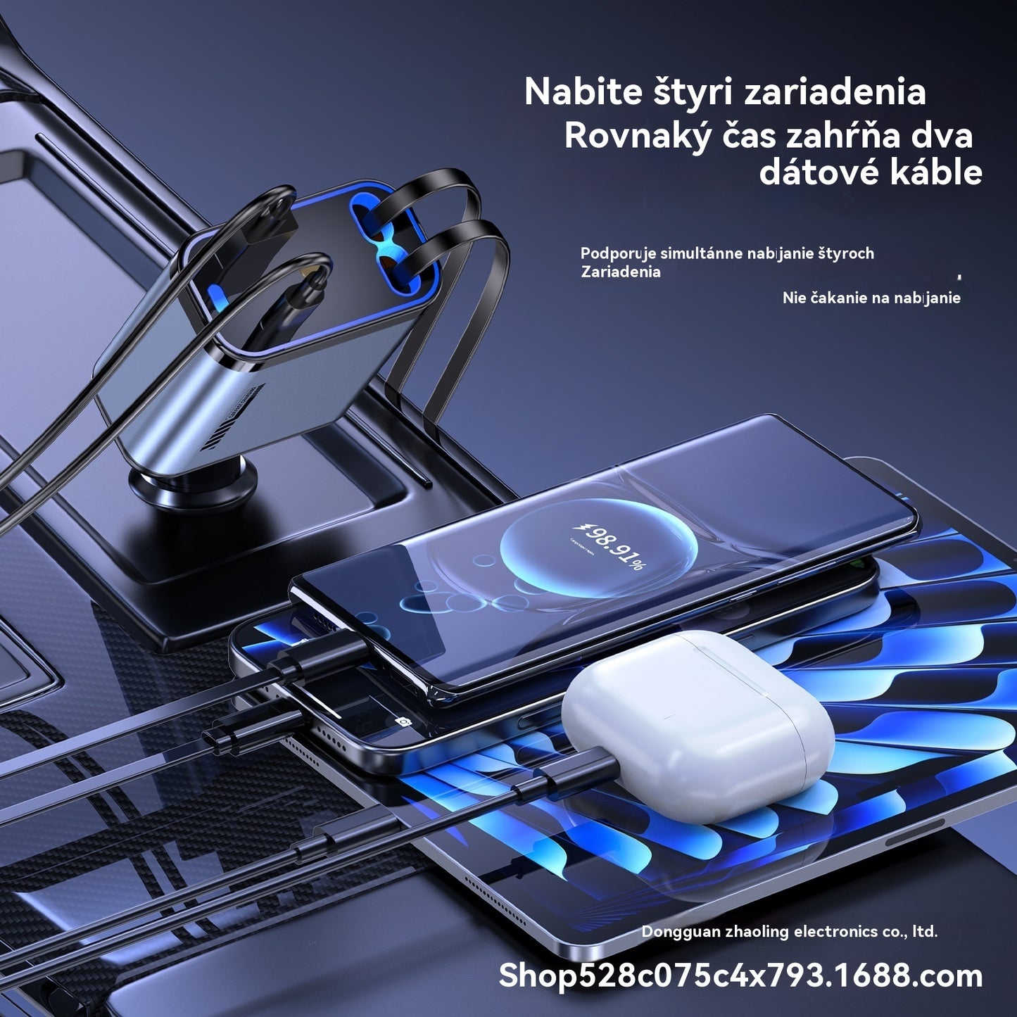⚡【50% zľava】✨ Ultrarýchla nabíjačka do auta: dva zasúvateľné porty USB-C s ambientným osvetlením Starlight a inteligentnou bezpečnostnou ochranou 🚗💫