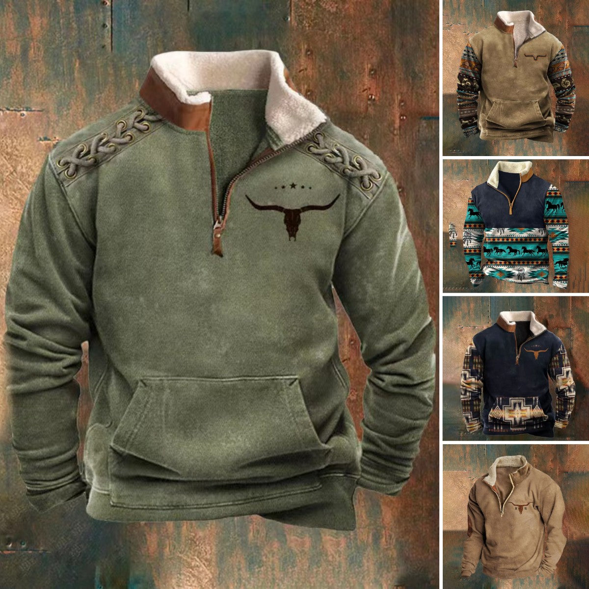 👕【35% ZNIŻKI】【S-4XL】2025 Jesienno-zimowy męski modny, ciepły sweter z długim rękawem i nadrukiem 3D