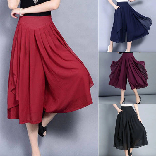 🌿🌷Desconto limitat de 42%: Pantaloni eleganti din mătase rece cu talie înaltă și croială conică 2025, model 3911412 