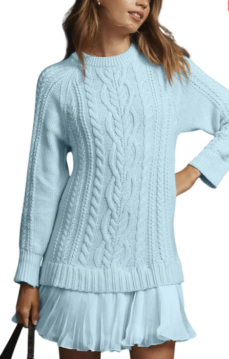 💖👗【S-3XL】Elegantna Pletena Obleka za Ženske – Udobna, Stilska in Idealna za Vsako Priložnost | Mehak Material, Prilegajoč Kroj