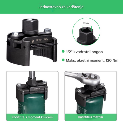 🔧【50% popusta】🔥【60-105 mm】🚗Ključ za uklanjanje automobilskog filtera u obliku slova U s podesivim mehanizmom, nastaviteľný dvojčeľusťový kľúč na olejový filter pre väčšinu áut