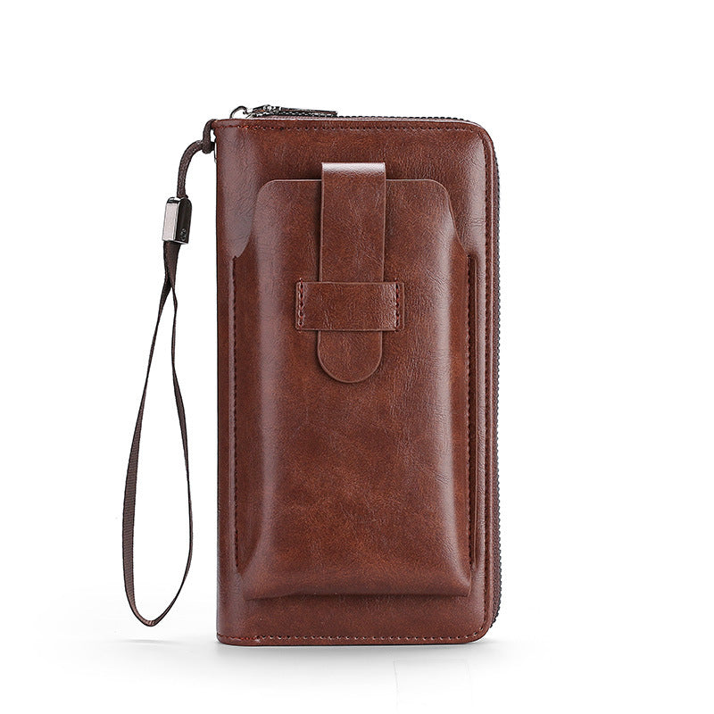 💼【Compra 1, llévate 1 gratis】Cartera multifuncional para hombre de cuero genuino hecha a mano de nuevo estilo