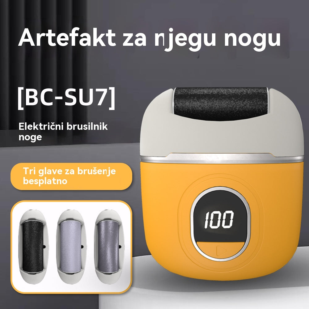 ✨【Kupi 1, dobi 1 gratis】🔥【14 € po komadu】🦶 Električni odstranjivač žuljeva i mrtve kože – snažan motor, 3 izmjenjiva nastavka i LED zaslon za glatka i zdrava stopala kod kuće! (2 stavke)