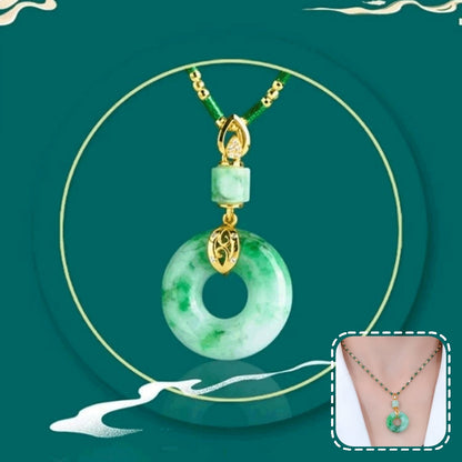 🔥Най-продаван артикул 2025🔥 Елегантно колие с катарама от нефрит Хетиан – Привлечи хармония, щастие и мир