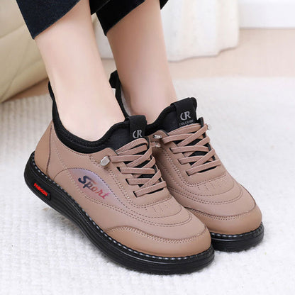 👟【35-41】Нови зимни кадифени и дебели неплъзгащи се обувки за майки, модерни и универсални топли памучни обувки, снежни ботуши с мека подметка