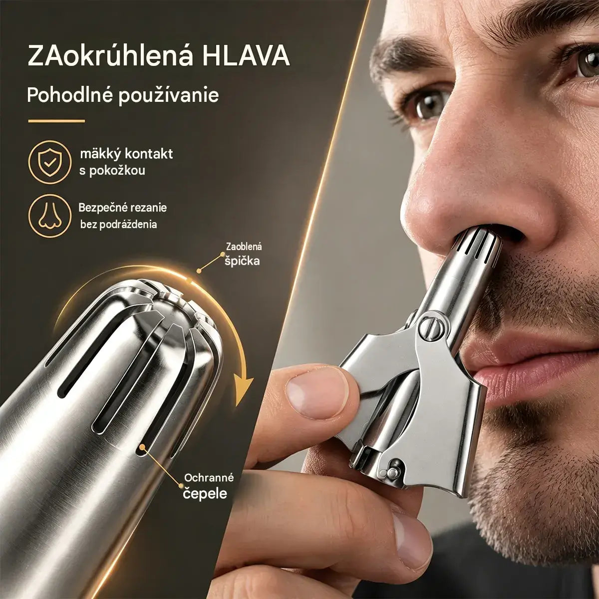 【2 kusy 21€】Mechanický manuálny zastrihávač chĺpkov z nosa vo vintage štýle