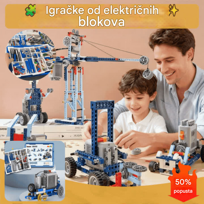 🤖🧩【Ograničeni popust 50%】Električni LEGO robot-konstruktor za djecu – Razvija kreativnost i logičko razmišljanje, jednostavan za sastavljanje, idealan poklon za male inženjere!