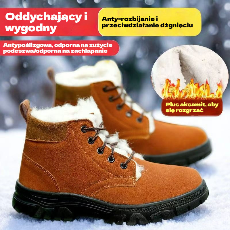 🌞👞【40-45】Męskie zimowe, ciepłe i wygodne buty śnieżne z polarową wyściółką, niezbędny element zimowej garderoby.