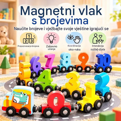 🔥Kupite 1, dobijte 1 gratis🔥2 kompleta 🚂 Dječji magnetski vlak s brojevima | Edukativna i zabavna igračka za slaganje