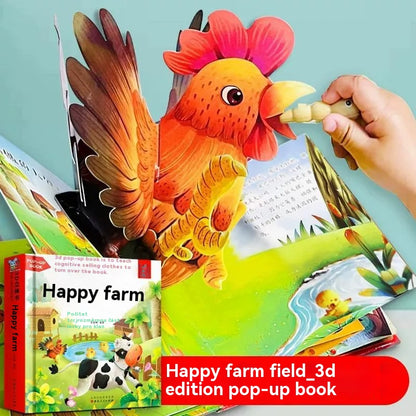 【Kupte 2, dostanete 2 zdarma】4 kusy 🎁🎁 3D kniha s vyskakovacím oknem se zvířaty