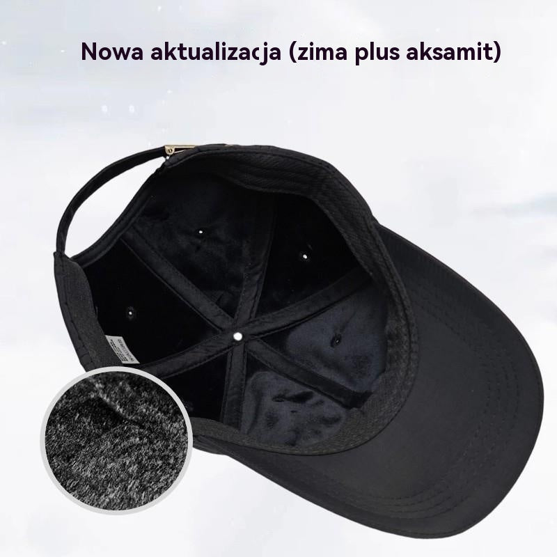 💥【Najlepiej sprzedające się style zimy】🧢Męska ciepła czapka jesienno-zimowa, czapka z daszkiem z podszewką z polaru i osłoną przeciwsłoneczną