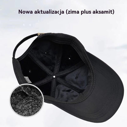 💥【Najlepiej sprzedające się style zimy】🧢Męska ciepła czapka jesienno-zimowa, czapka z daszkiem z podszewką z polaru i osłoną przeciwsłoneczną