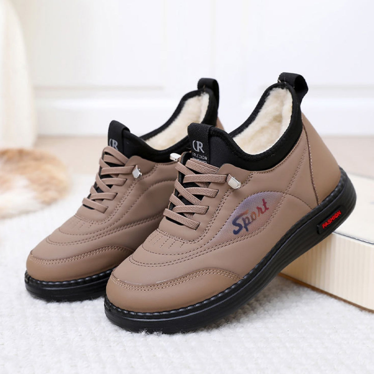 👟【35-41】Új téli bársony és vastag csúszásgátló cipők anyukáknak, divatos és sokoldalú meleg pamutcipők, puha talpú hótaposók