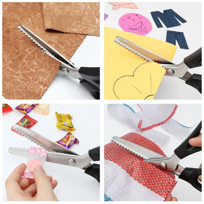 2 kusy za 22 eur🔥Kúpte 1 a druhý získate zadarmo✂️ Profesionálne cikcakovacie nožnice – ostré nožnice na látku so zúbkovaným ostrím