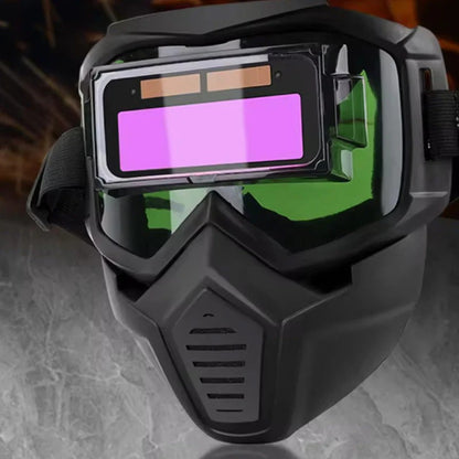 ⚡Casco de soldadura con oscurecimiento automático para seguridad ocular