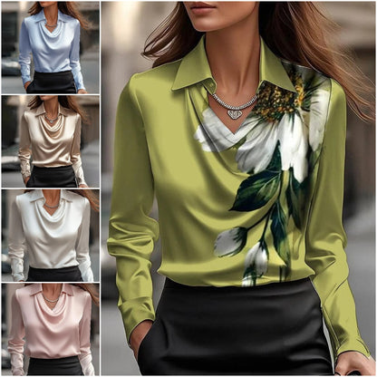 🔥【Novedades de otoño】✨Camisa de Seda de Moda 2025 para un Estilo Elegante – Tela Suave, Corte Moderno y la Elección Perfecta para Cada Día!