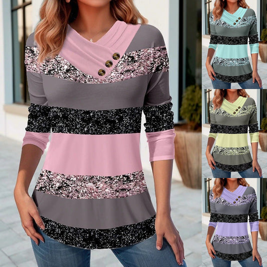 ✨Ženska zgornja majica, ki združuje udobje in eleganco – elegantne črte, prelepi detajli in popolno prileganje za vsakodnevno nošenje.