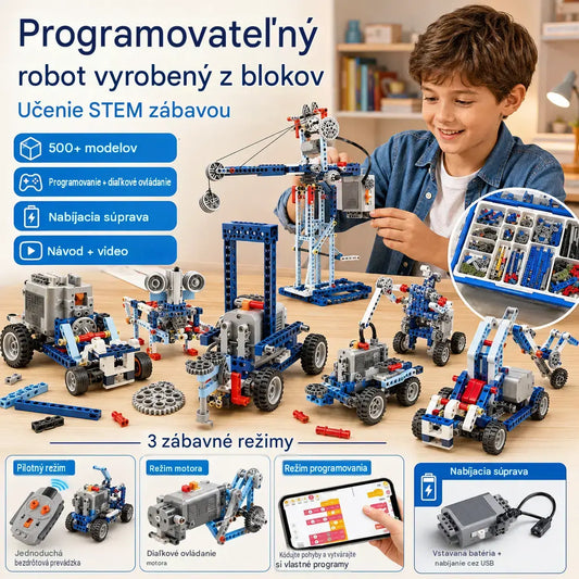 🤖🧩【Časovo obmedzená ponuka: 50% zľava】Detská stavebnica elektrického robota - stavebné kocky