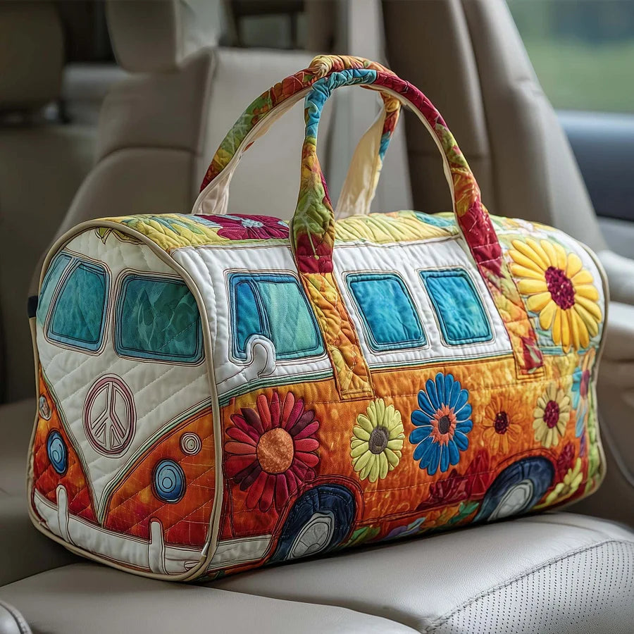 🔥【50% zľava】💥【(18x9x9) palcov】Cestovná taška Hippie Van s polstrovanou výstelkou, sú štýlové a majú veľkú kapacitu.