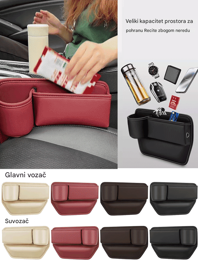 🚗🔥【Vruće prodavani proizvodi】🌟Auto organizer za prazninu sjedala – više prostora bez nereda, Uredite interijer auta uz funkcionalni organizer sjedala