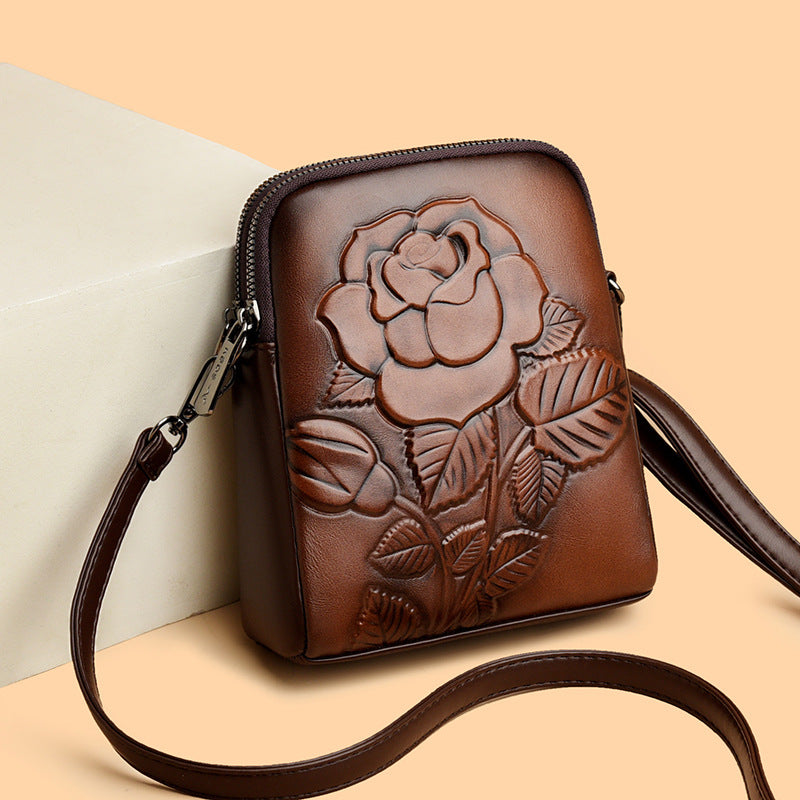 👜 Nová dvojvrstvová mäkká kožená crossbody kabelka cez rameno – elegantný dizajn, priestranná a pohodlná na každodenné nosenie
