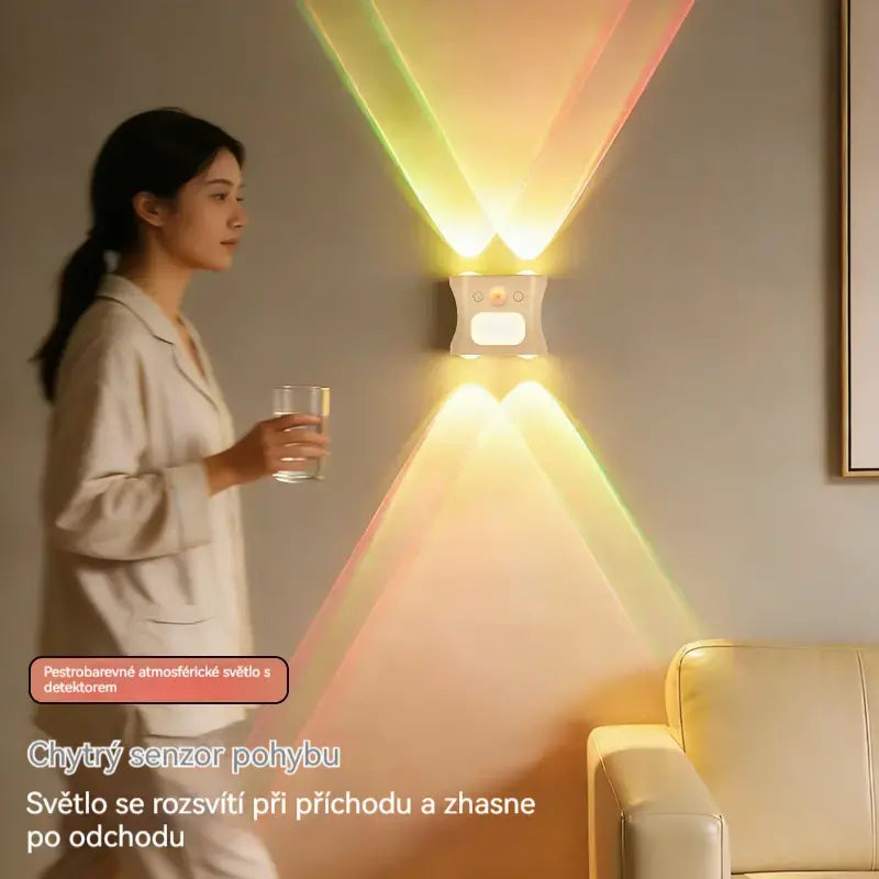 Nástěnné svítidlo s pohybovým čidlem a dálkovým ovládáním