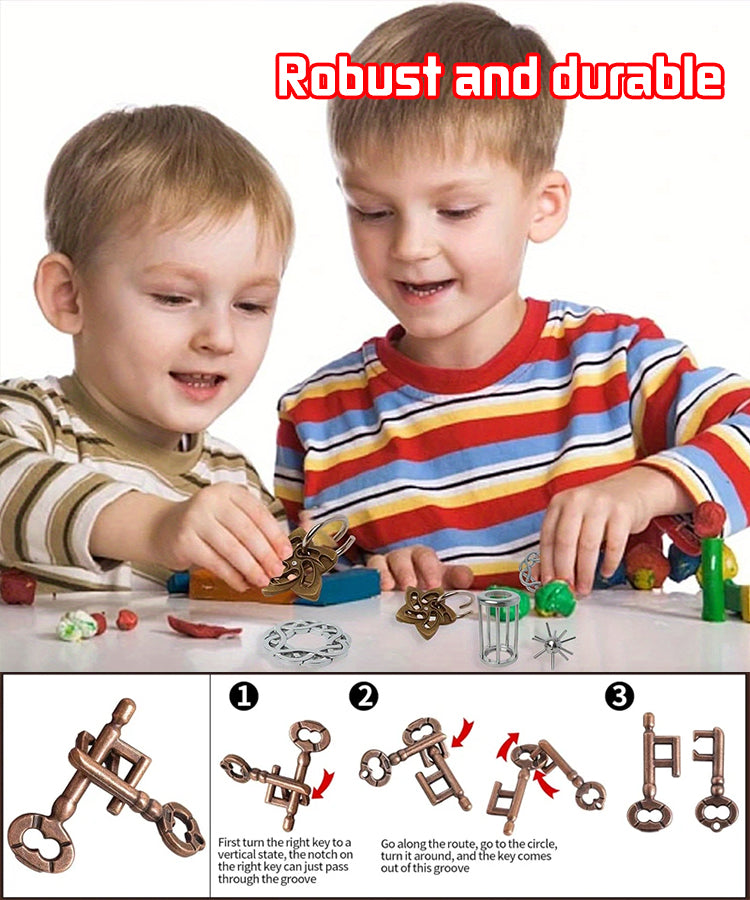 💪【50% zľava】🧠[8-dielna sada] Vysokokvalitná sada puzzle z hliníkovej zliatiny, rôzne štýly, nekonečná zábava!